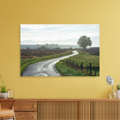 Wijngaard bij Lantignié in het departement Rhône 2 Canvas Afdruk (Insitu (Woonkamer))