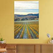 Wijngaard bij zonsondergang canvas afdruk (Insitu (Woonkamer))