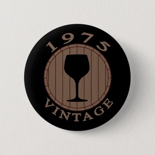 Wijngaard Birthday 1975 Ronde Button 5,7 Cm (Voorkant)