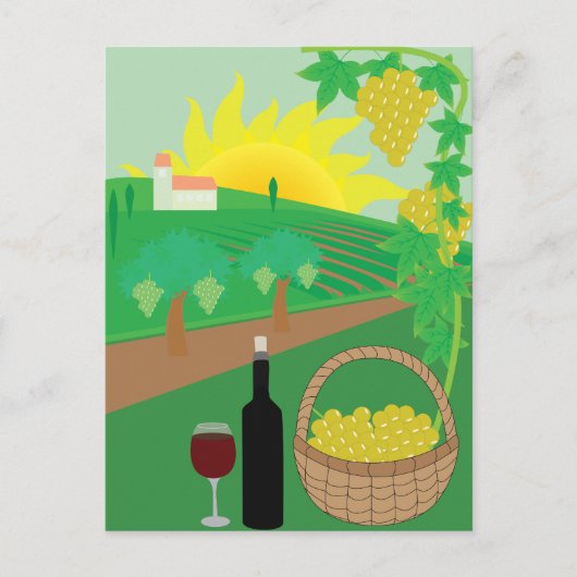 Wijngaard Briefkaart (Voorkant)