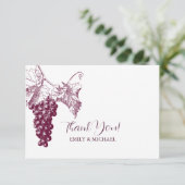 Wijngaard bruiloft dank u kaart (Staand voorkant)