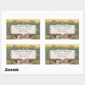 Wijngaard Bruiloft Gepersonaliseerde Wijnfles Labe Rechthoekige Sticker (Vel)