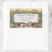 Wijngaard Bruiloft Gepersonaliseerde Wijnfles Labe Rechthoekige Sticker (Tas)