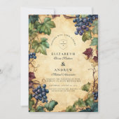  wijngaard bruiloft Grapevine Theme Kaart (Voorkant)