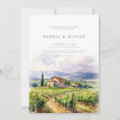 Wijngaard bruiloft kaart (Voorkant)