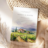 Wijngaard bruiloft kaart