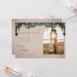 Wijngaard Bruiloft Save The Date Kaart