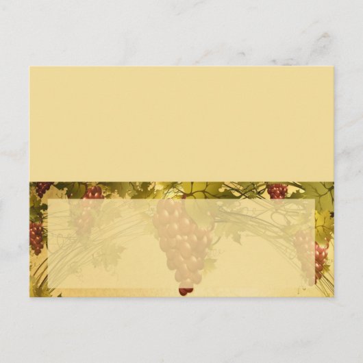 Wijngaard Bruiloft Schriftelijke Plaats Kaart (Voorkant)