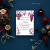 Wijngaard bruiloft uitnodiging in bordeaux rood