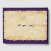 Wijngaard Bruiloft Waterverf Druiven op Rustiek Pa Gastenboek (Achterkant)