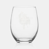 Wijngaard Druiven Aangepaste Steeloze Wijn Glas (Achterkant)