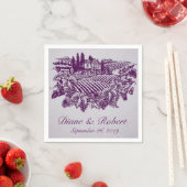  wijngaard druiven Paarse receptie servetten (Insitu)