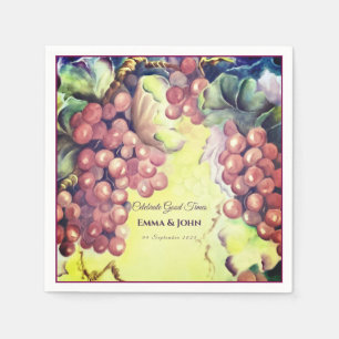 Wijngaard Druiven Servetten — Wijnproeverij & Same