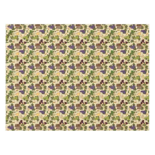 wijngaard druivenwijn met patroon tafelkleed (Voorkant (Horizontaal))