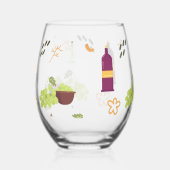 Wijngaard Elegantie Wijnglas Zonder Voet (Links)