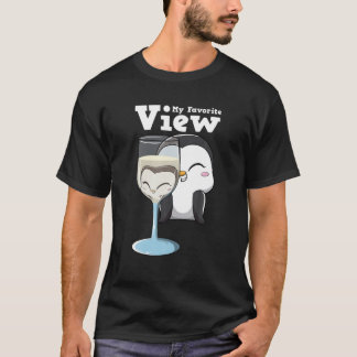 Wijngaard en Cute Penguin Bird Funny Alcohol Dri T-shirt