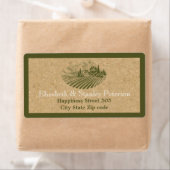  wijngaard en kurk beige, olijf bruiloft etiket (Insitu)