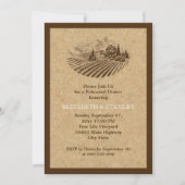 wijngaard en kurk bruiloft repetitie diner kaart (Voorkant)