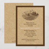  wijngaard en kurk bruiloft repetitie diner kaart (Voorkant / Achterkant)