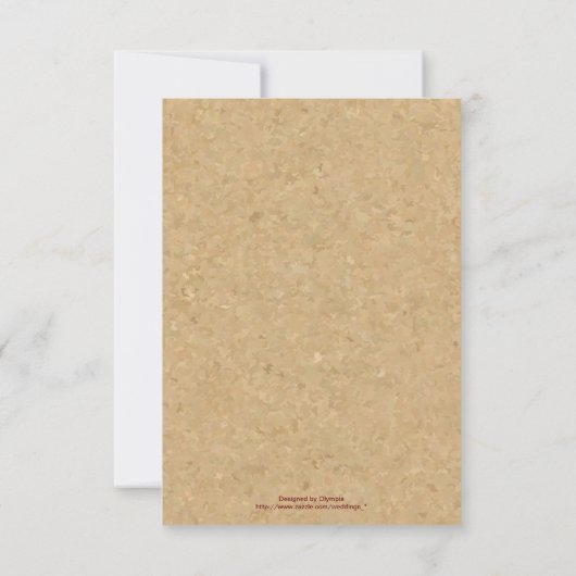  wijngaard en kurk bruiloft RSVP antwoord (Achterkant)