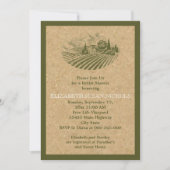  wijngaard en kurk bruiloft vrijgezellenfeest kaart (Voorkant)