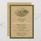  wijngaard en kurk bruiloft vrijgezellenfeest kaart (Voorkant / Achterkant)