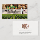 Wijngaard en kurken | Wijnmakerij Visitekaartje (Voorkant / Achterkant)