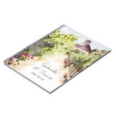 Wijngaard en Rode Schuur Waterverf Bruiloft Notitieboek (Linkerzijde)