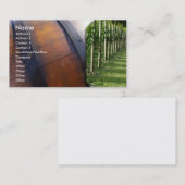 Wijngaard en wijnloop visitekaartje (Voorkant / Achterkant)