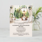 Wijngaard fine dining topiary string verlichting c kaart (Staand voorkant)