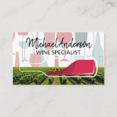 Wijngaard | Flespatroon voor wijn Visitekaartje (Voorkant)