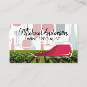Wijngaard   Flespatroon voor wijn Visitekaartje