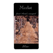 Wijngaard home made wijnfles label (Voorkant)