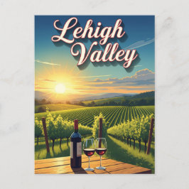 Wijngaard in Lehigh Valley Pennsylvania Reizen Briefkaart