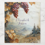 Wijngaard Italiaans Platteland Wijnhuis Wijn Etiket (Enkel label)