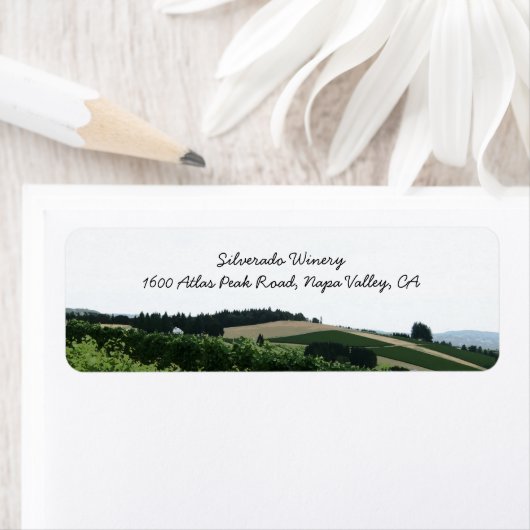 Wijngaard Landschap Wijnmakerij Adres Mailing Verz Etiket (Insitu)