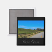 Wijngaard Landschap Zuid-Afrika SA Magneet (Voorkant / Achterkant)