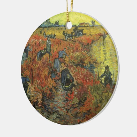 Wijngaard met rode druiven door Vincent van Gogh,  Keramisch Ornament (Links)