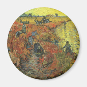 Wijngaard met rode druiven door Vincent van Gogh Magneet