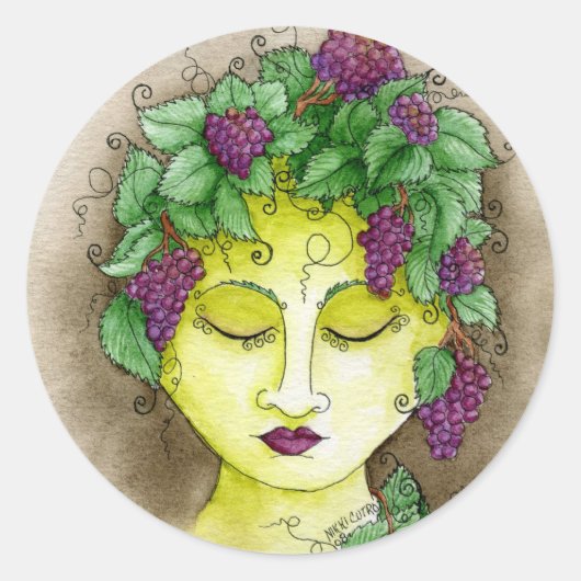 Wijngaard Nymph Sticker 2 (Voorkant)