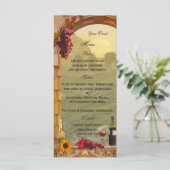 Wijngaard of wijn thema menukaart (Staand voorkant)