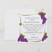 Wijngaard Oogst Druiven Repetitie Diner Kaart (Voorkant / Achterkant)