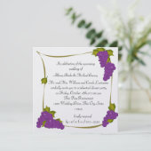 Wijngaard Oogst Druiven Repetitie Diner Kaart (Staand voorkant)