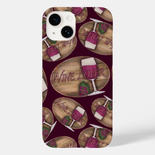 Wijngaard op houtovaal Case-Mate iPhone case (Achterkant)