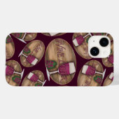 Wijngaard op houtovaal Case-Mate iPhone case (Achterkant (horizontaal))