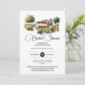 Wijngaard rustieke wijnmakerij wijnstokken vrijgez kaart (Staand voorkant)