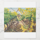 Wijngaard Scene Wijn Label Etiket (Enkel label)