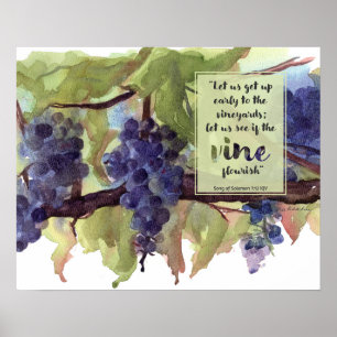 Wijngaard Schrift Song of Solomon Merlot Wijn Poster