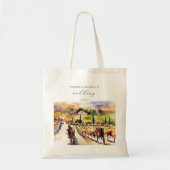 Wijngaard thema bruiloft gunsten gepersonaliseerd tote bag (Voorkant)