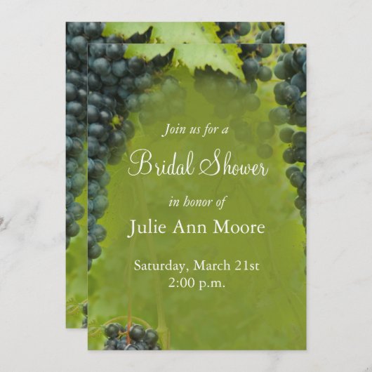 Wijngaard Theme Vrijgezellenfeest Kaart (Voorkant / Achterkant)